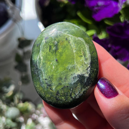 Translucent Serpentine Palm Stone