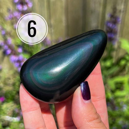 Rainbow Obsidian Palm Stones