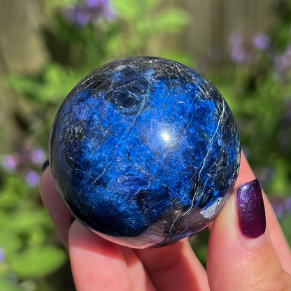 Dumortierite Quartz Sphere