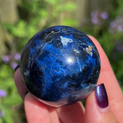Dumortierite Quartz Sphere