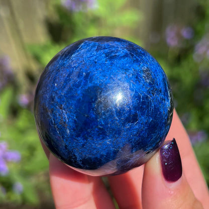Dumortierite Quartz Sphere