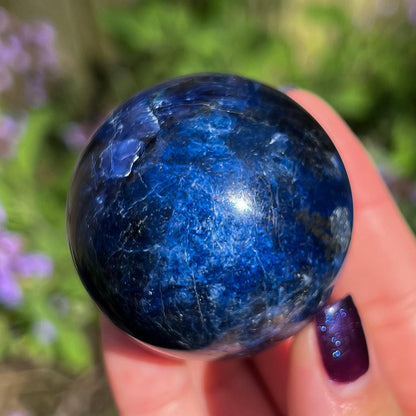 Dumortierite Quartz Sphere