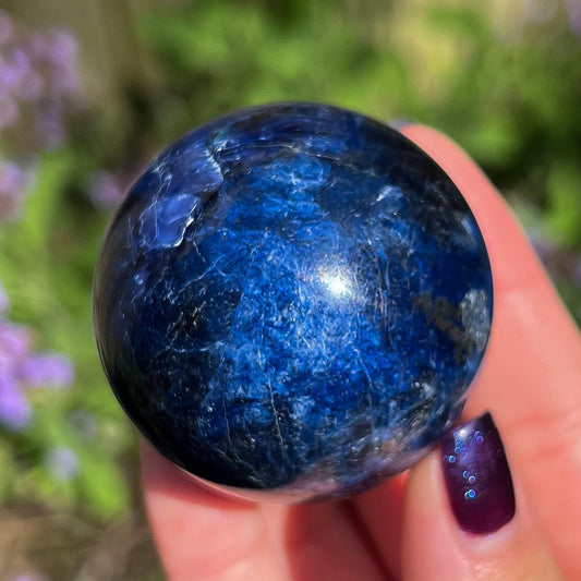 Dumortierite Quartz Sphere