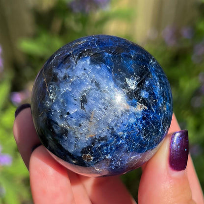 Dumortierite Quartz Sphere