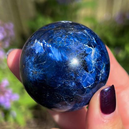 Dumortierite Quartz Sphere