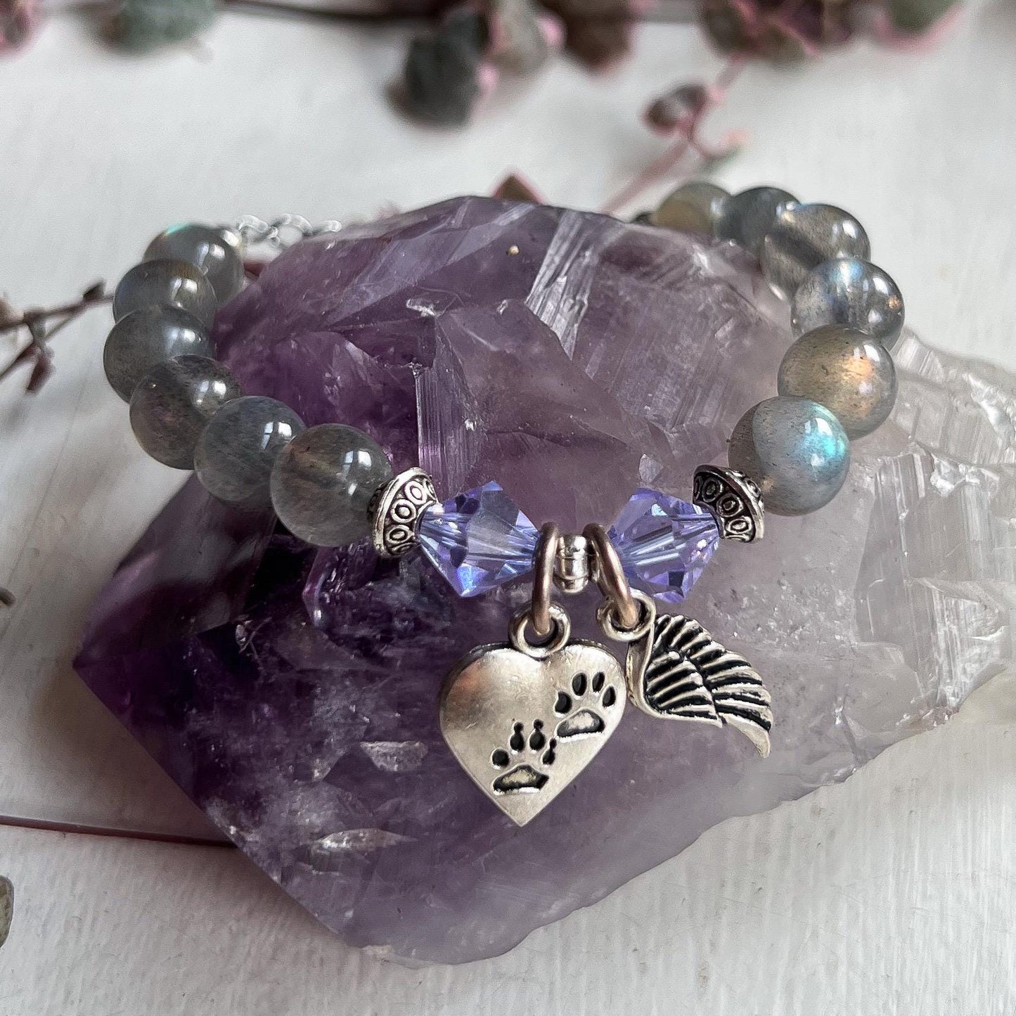 Pet Memorial Labradorite Bracelet