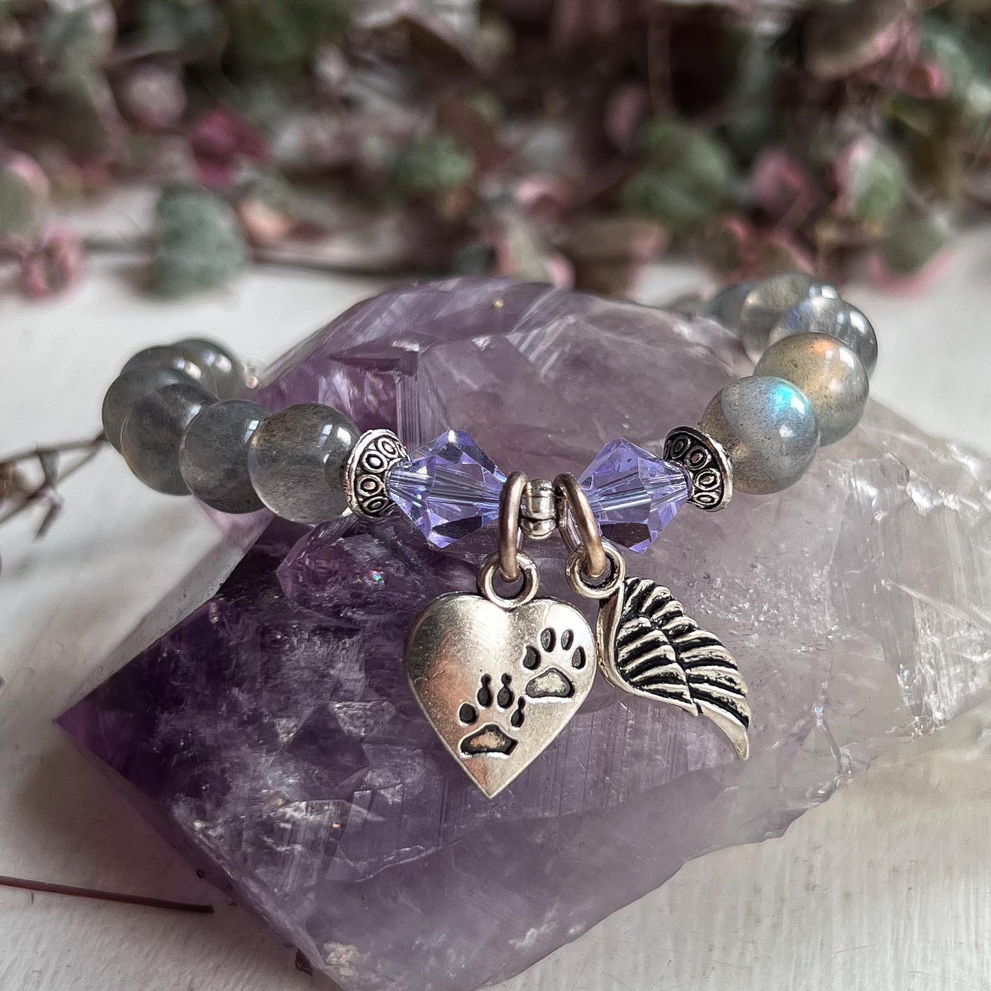 Pet Memorial Labradorite Bracelet