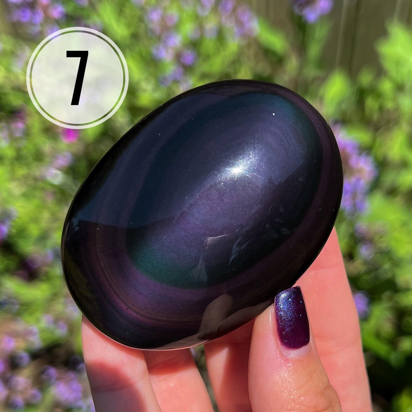 Rainbow Obsidian Palm Stone