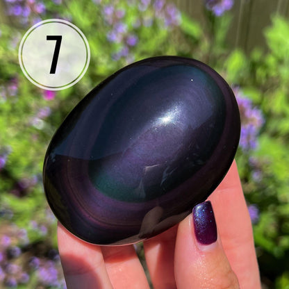 Rainbow Obsidian Palm Stone