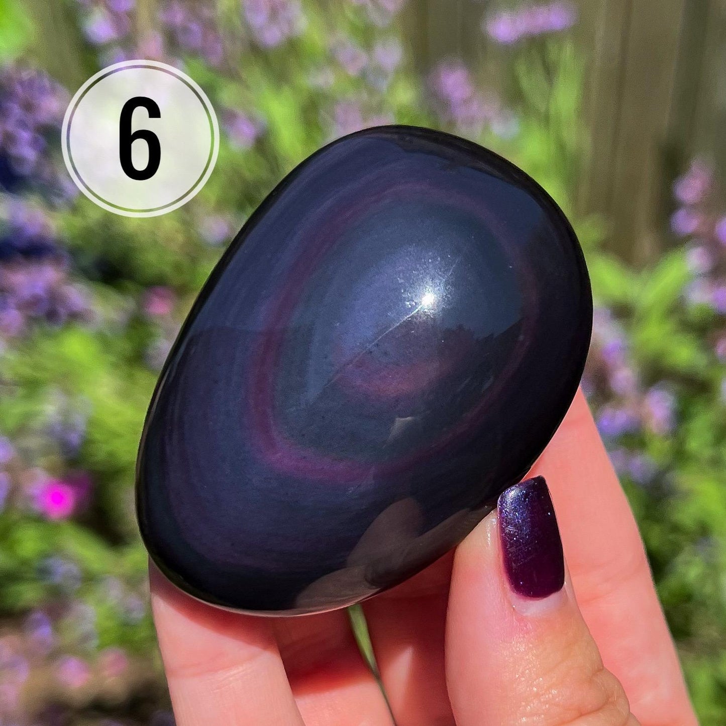 Rainbow Obsidian Palm Stone