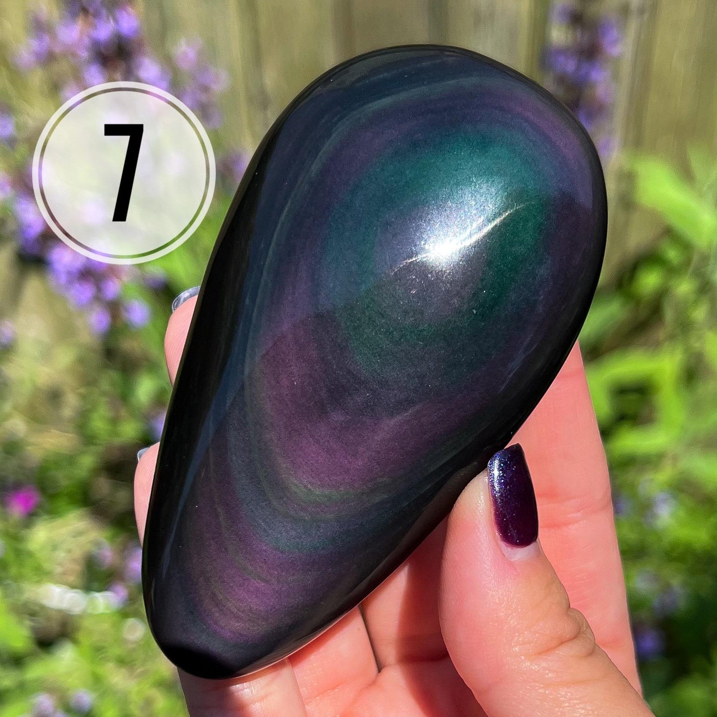 Rainbow Obsidian Palm Stones