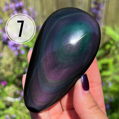 Rainbow Obsidian Palm Stones