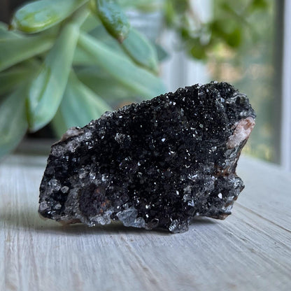 Super Druzy Quartz with Manganese Oxide