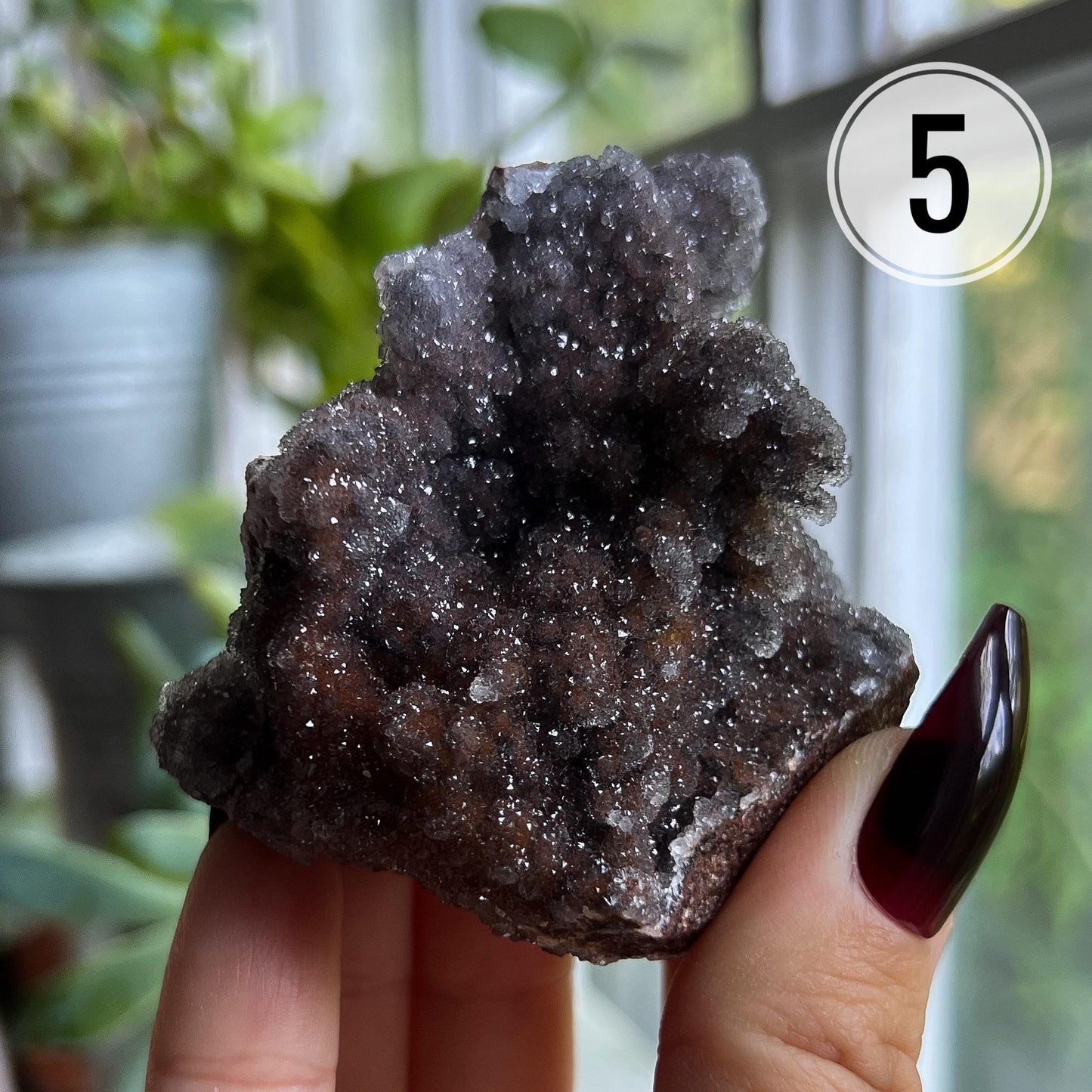Super Druzy Quartz with Manganese Oxide