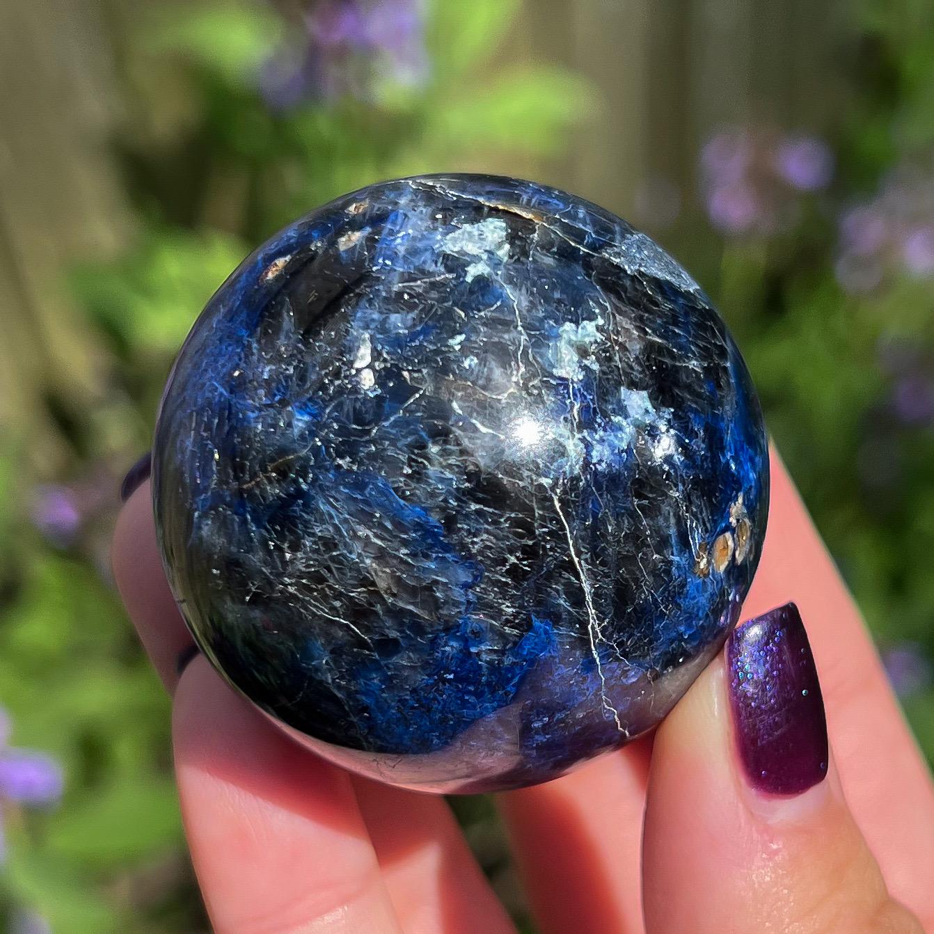 Dumortierite Quartz Sphere