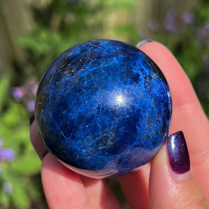 Dumortierite Quartz Sphere