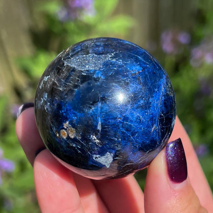 Dumortierite Quartz Sphere