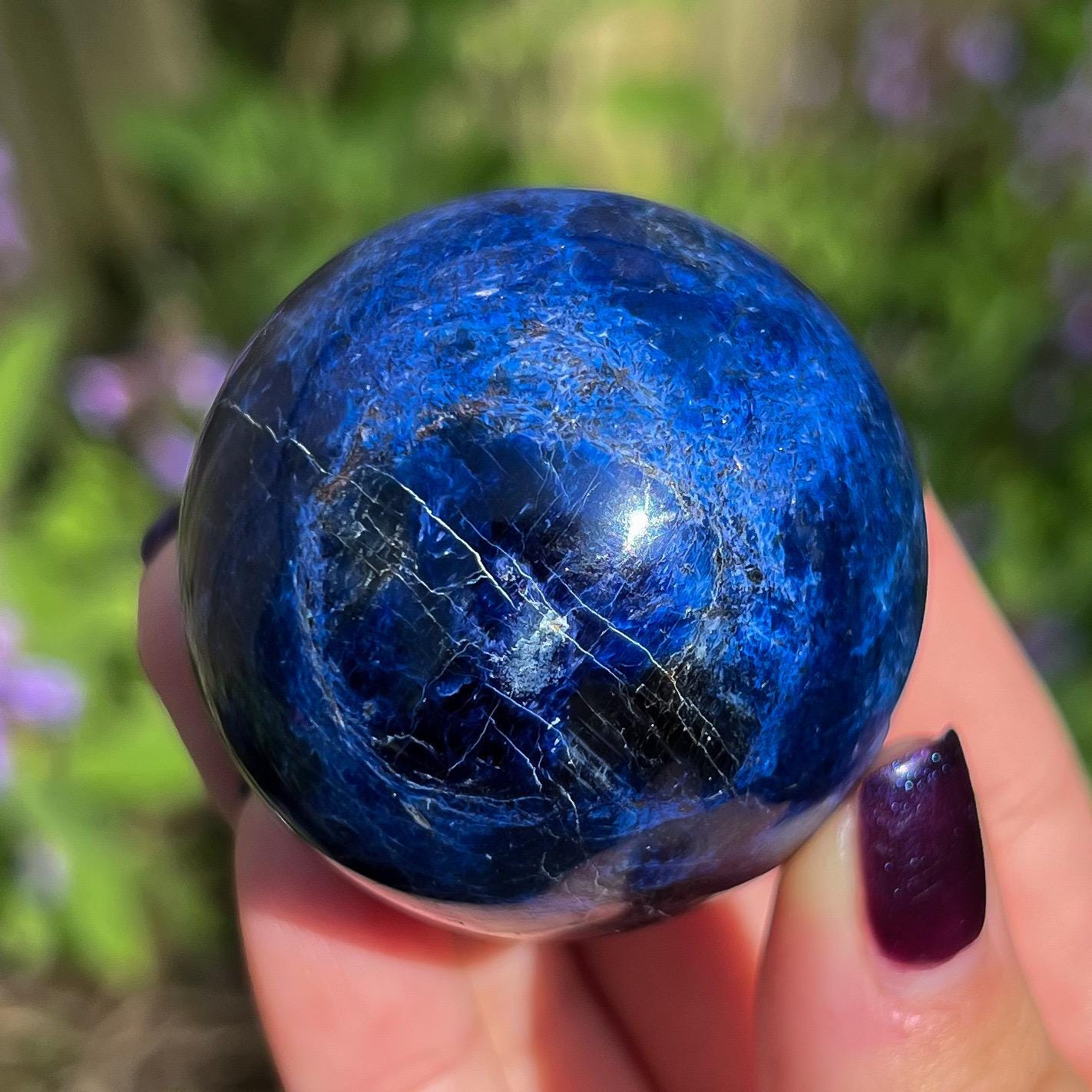 Dumortierite Quartz Sphere