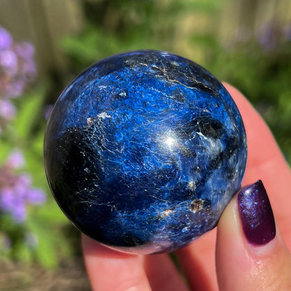 Dumortierite Quartz Sphere