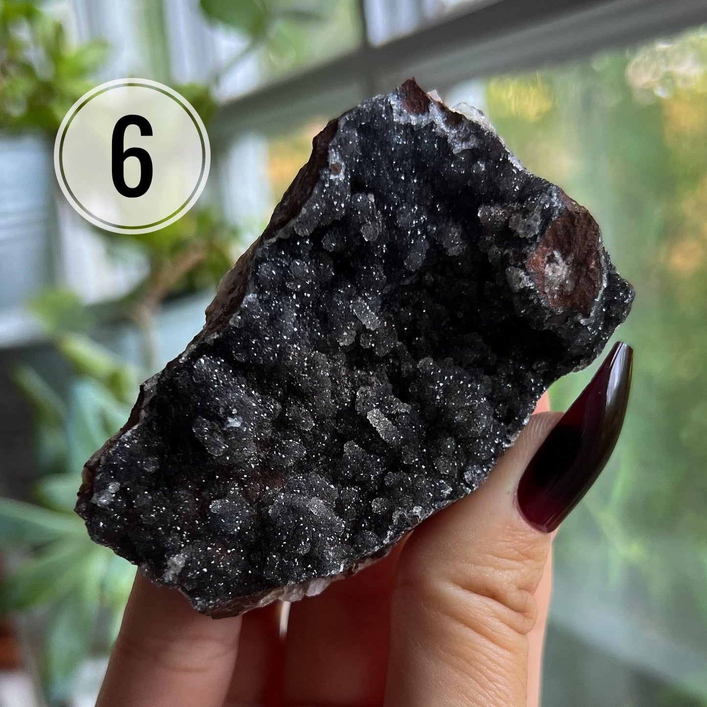 Super Druzy Quartz with Manganese Oxide
