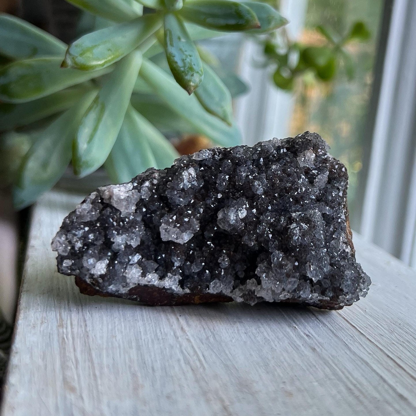 Super Druzy Quartz with Manganese Oxide