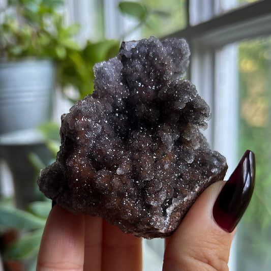 Super Druzy Quartz with Manganese Oxide