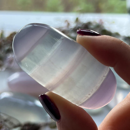 Yttrium Fluorite Palm Stones