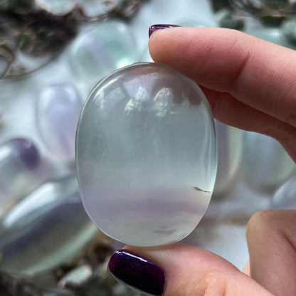 Yttrium Fluorite Palm Stones