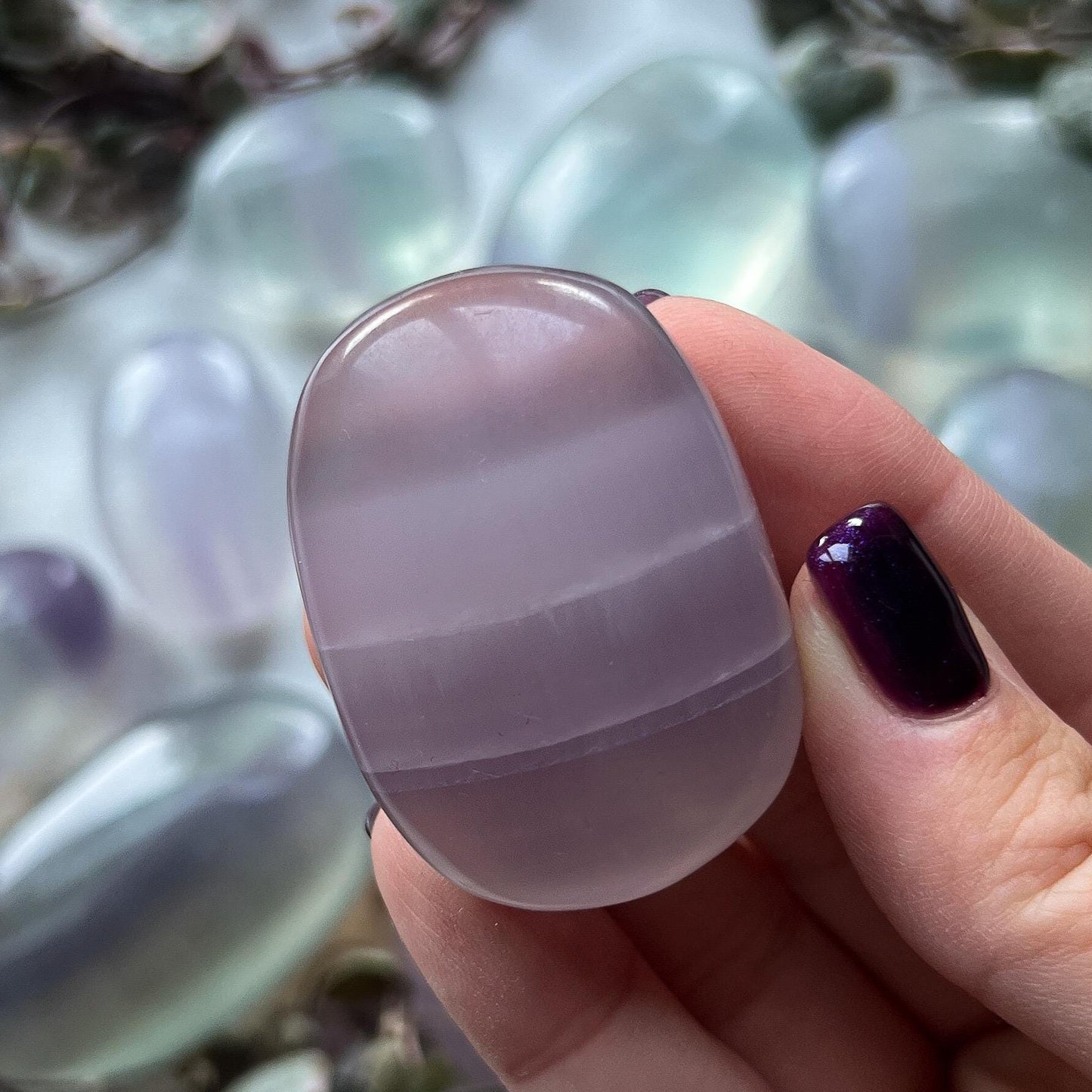 Yttrium Fluorite Palm Stones