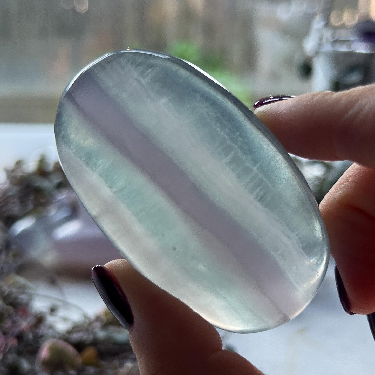 Yttrium Fluorite Palm Stones