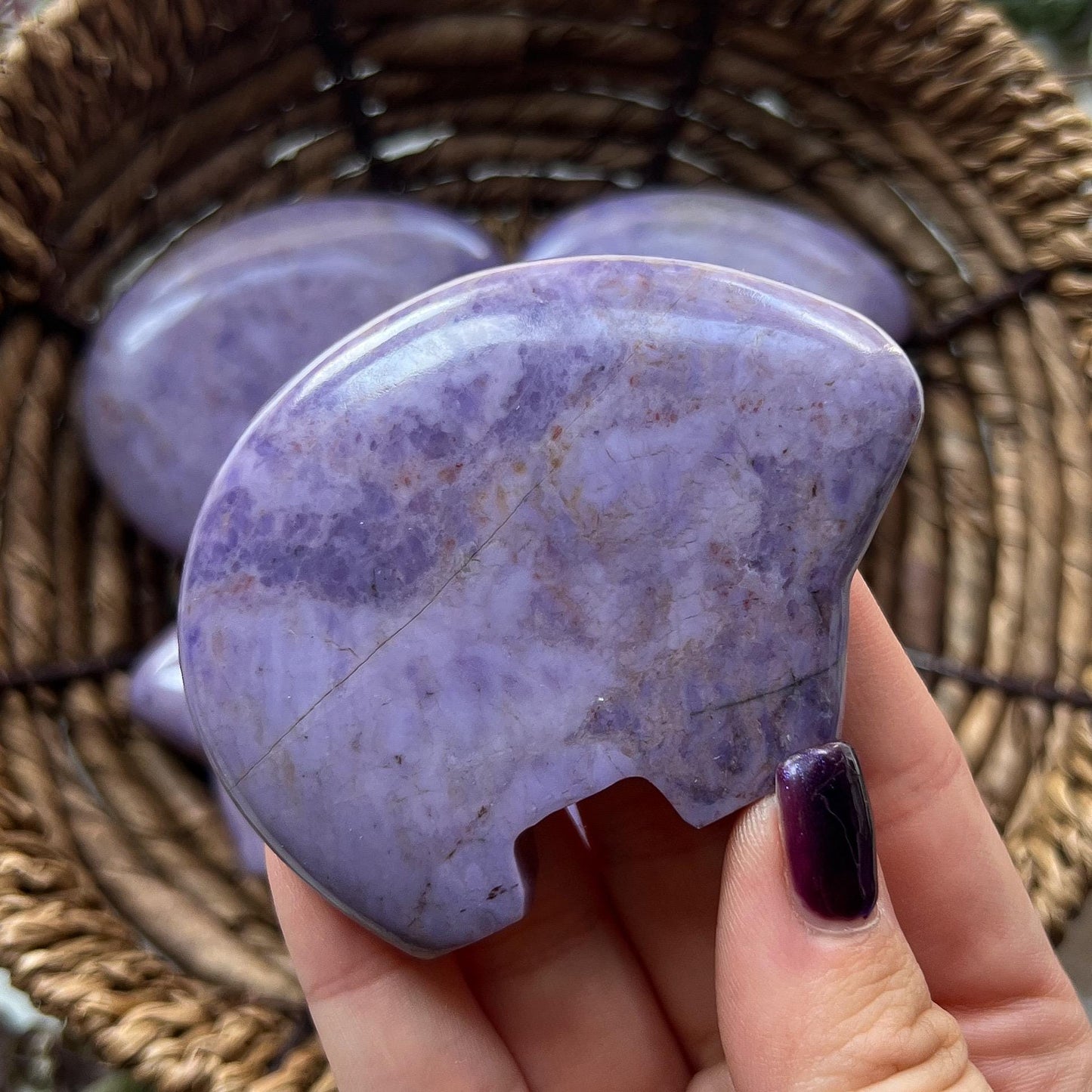 Lavender Jade Zuni Bear