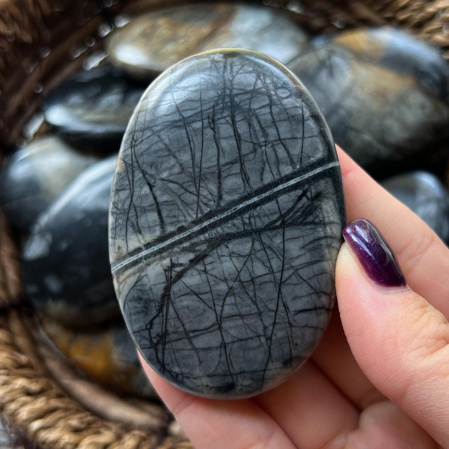 Picasso Marble Palm Stones
