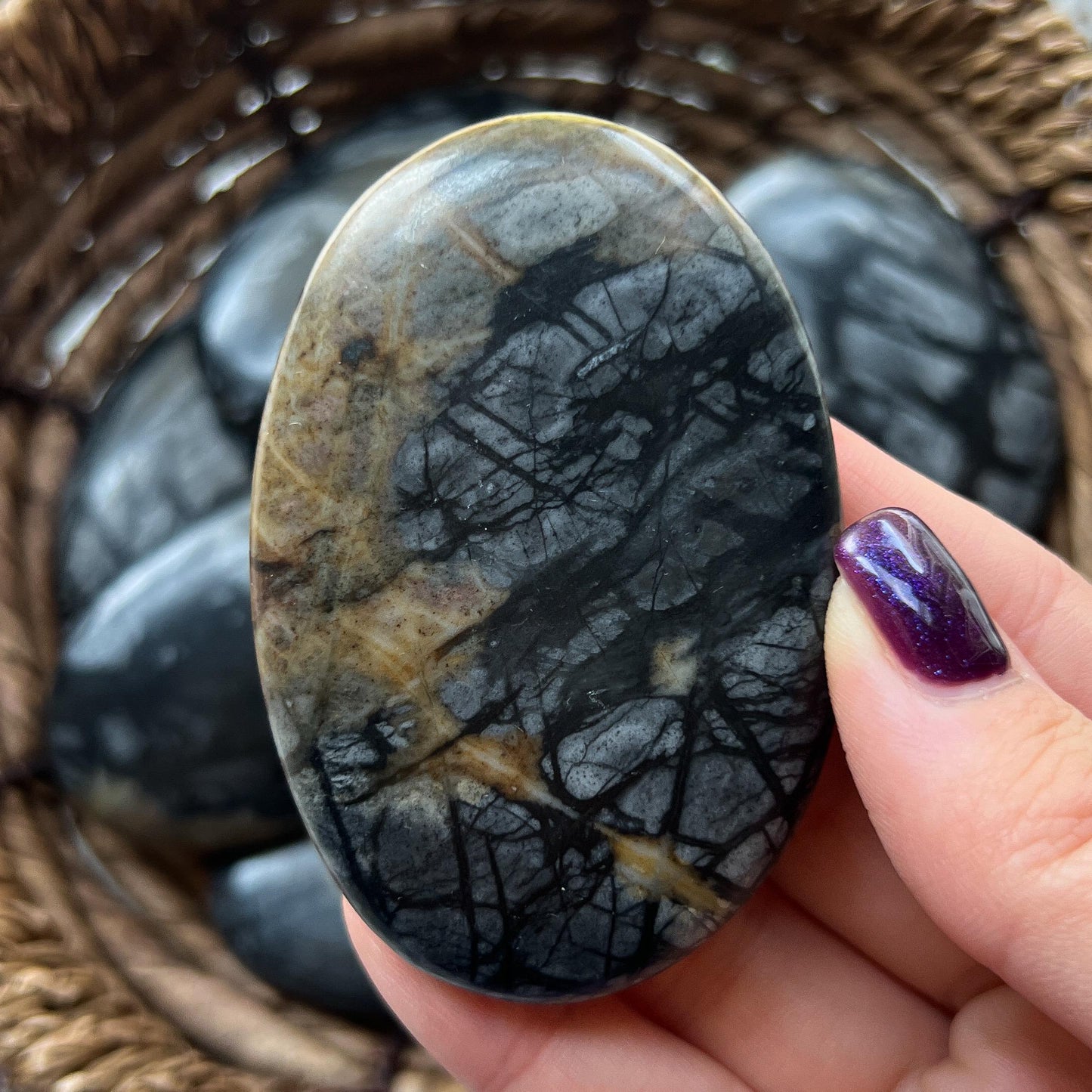 Picasso Marble Palm Stones