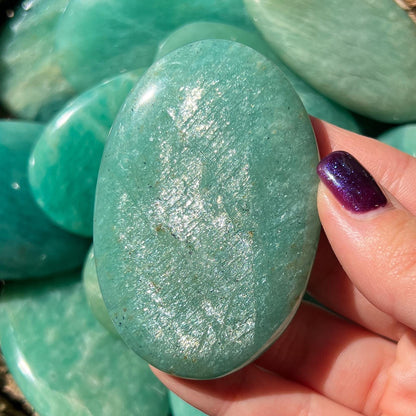 Amazonite Palm Stones