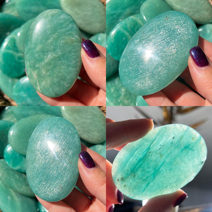 Amazonite Palm Stones