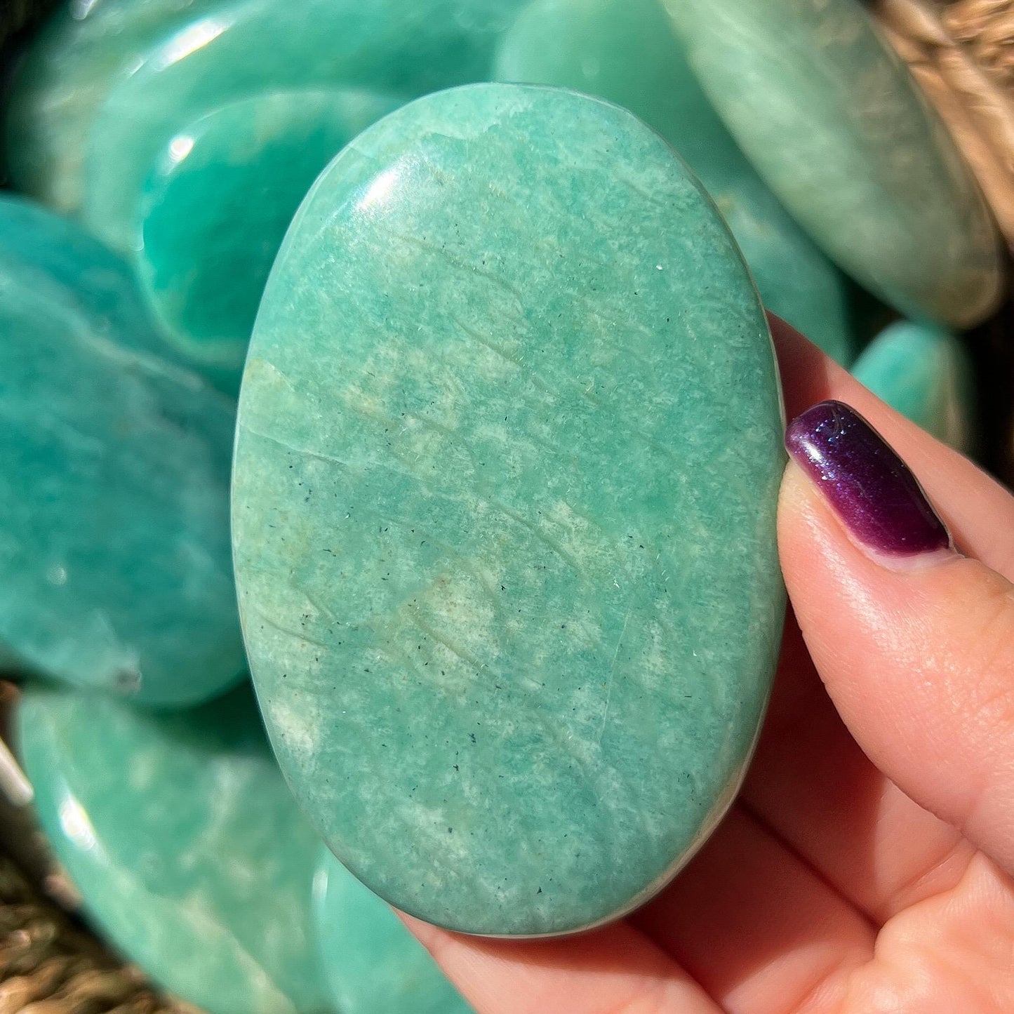 Amazonite Palm Stones