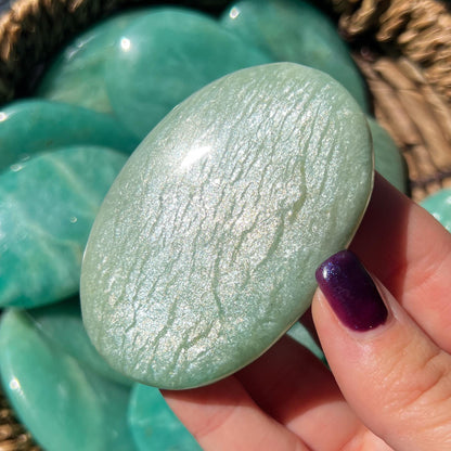 Amazonite Palm Stones