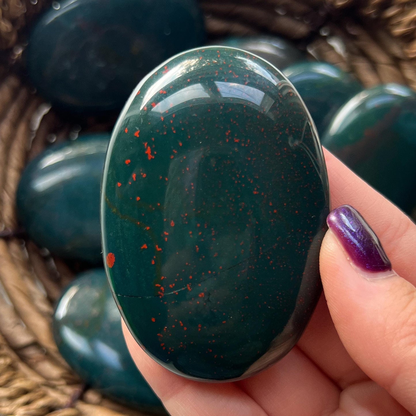 Bloodstone Palm Stones
