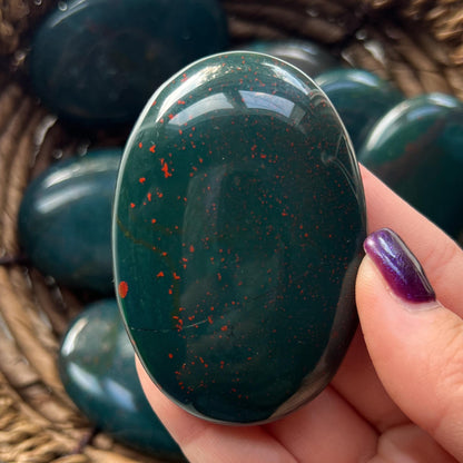 Bloodstone Palm Stones