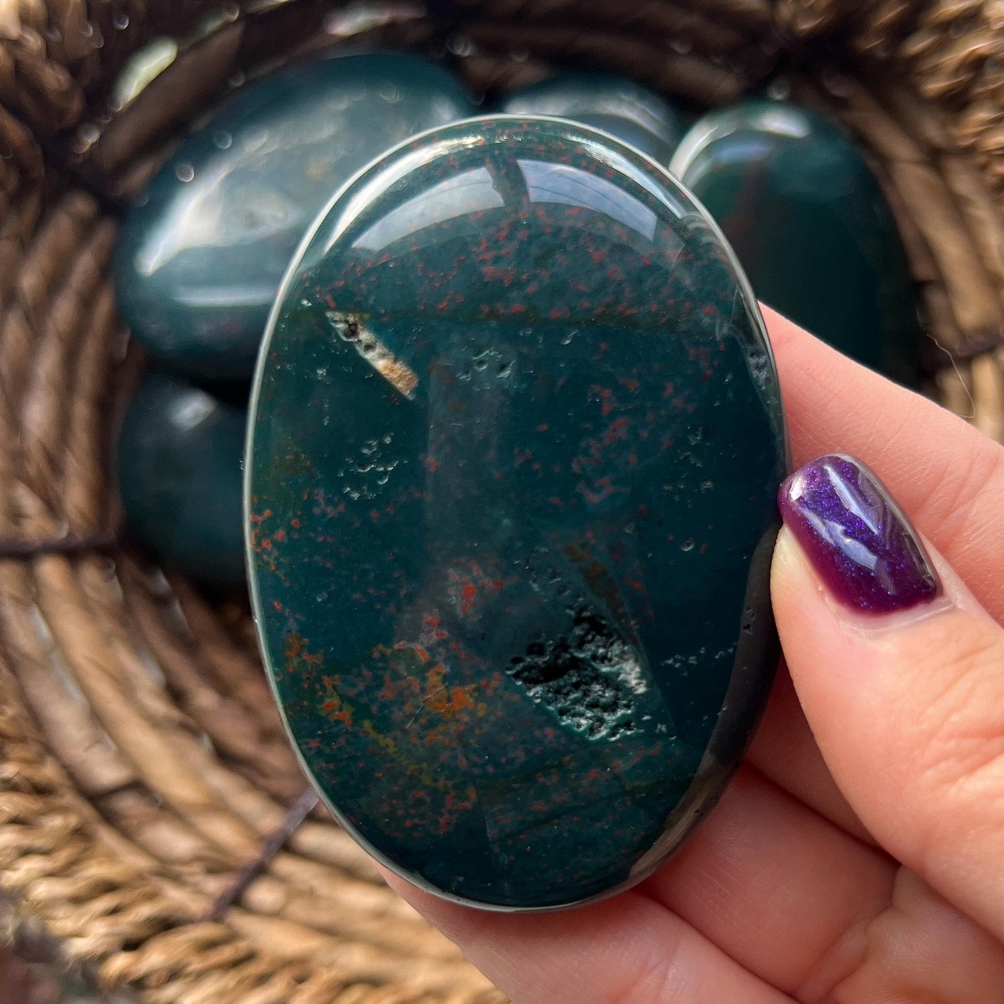 Bloodstone Palm Stones