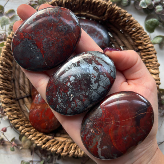 Jaspilite Palm Stones