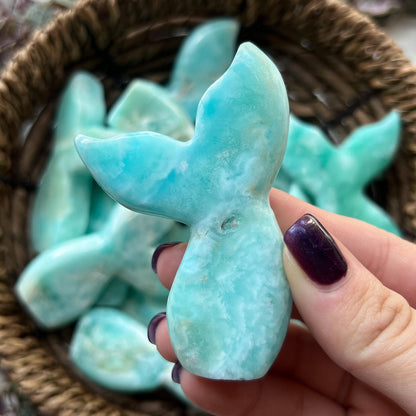 Blue Aragonite Mermaid Tail