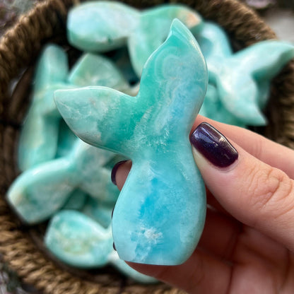 Blue Aragonite Mermaid Tail