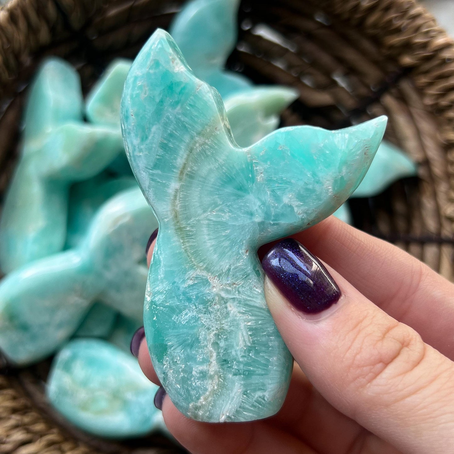 Blue Aragonite Mermaid Tail