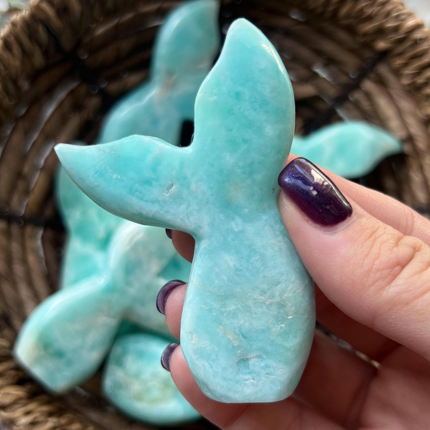 Blue Aragonite Mermaid Tail