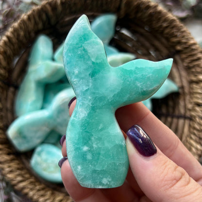 Blue Aragonite Mermaid Tail