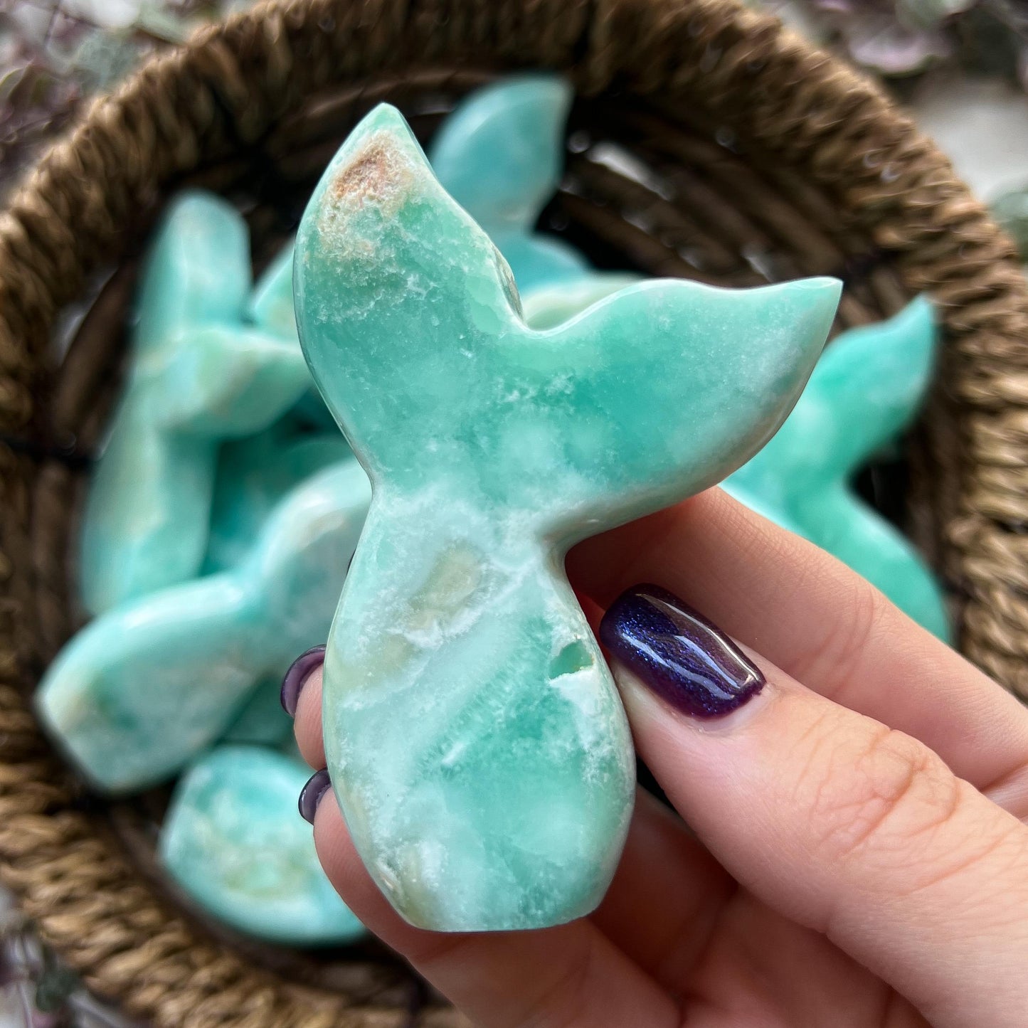Blue Aragonite Mermaid Tail