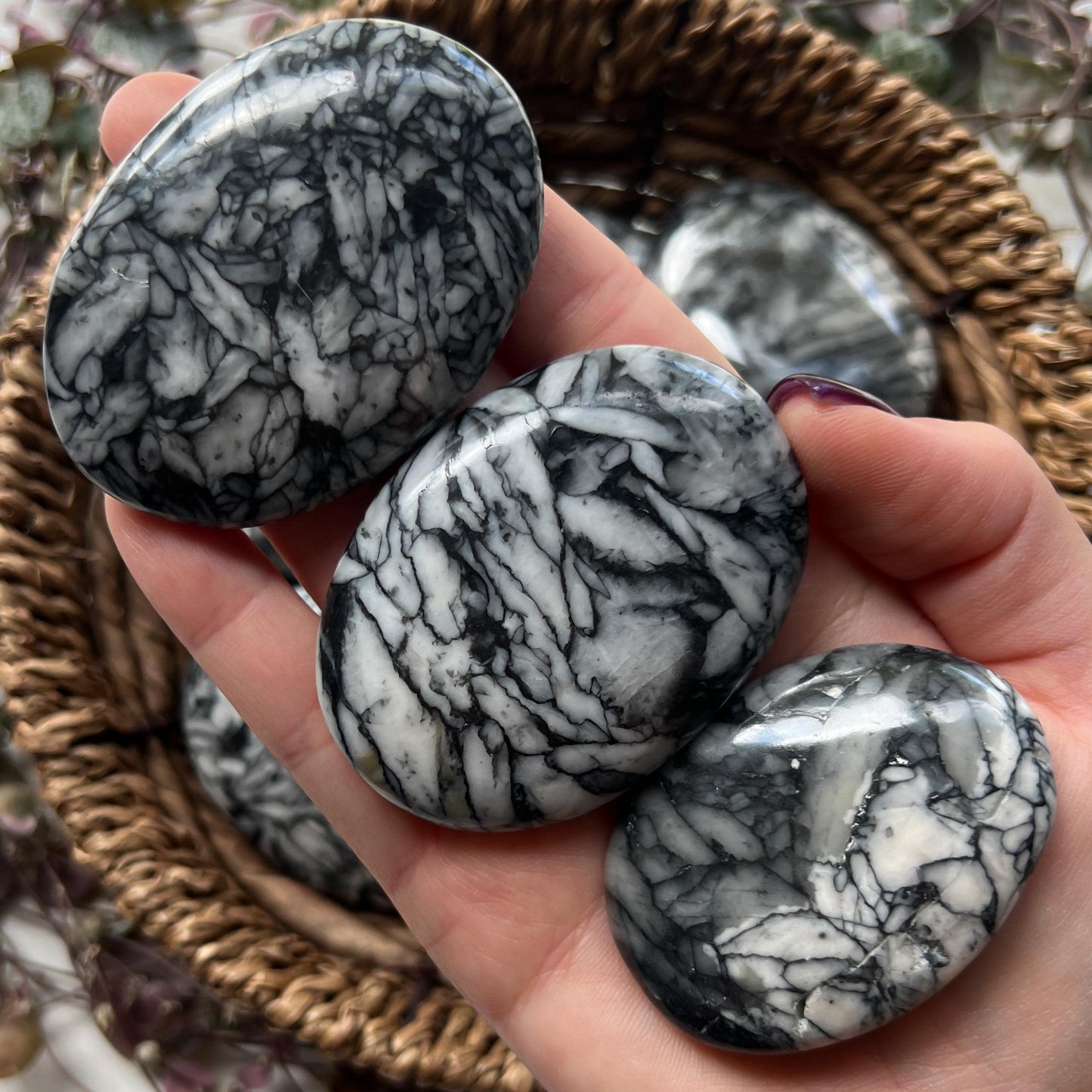 Pinolite Palm Stones