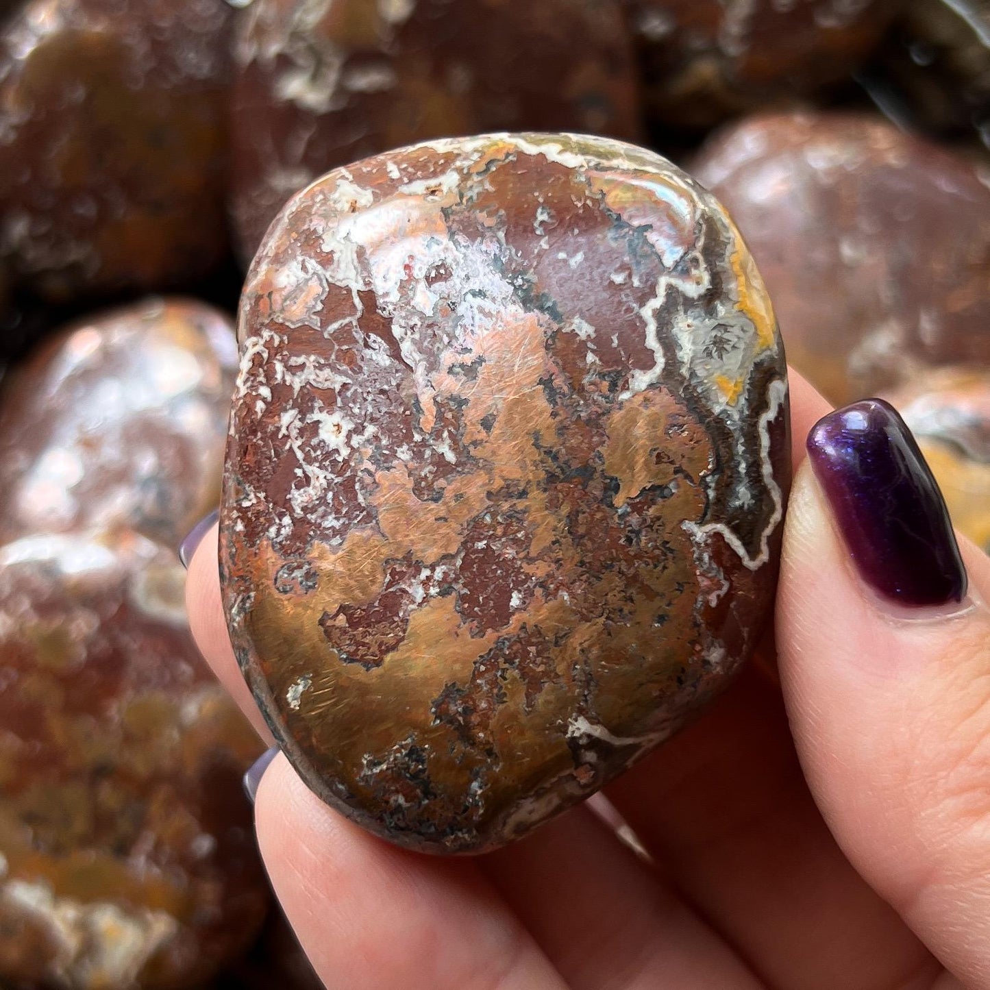 Copper Dolomite Palm Stones