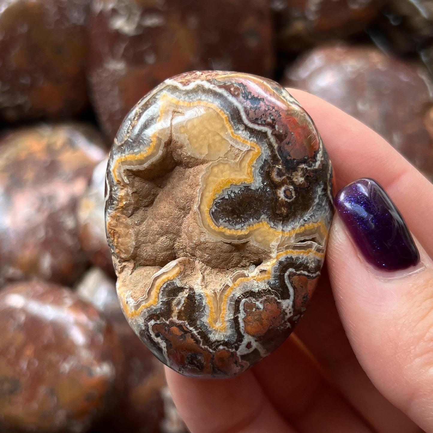 Copper Dolomite Palm Stones